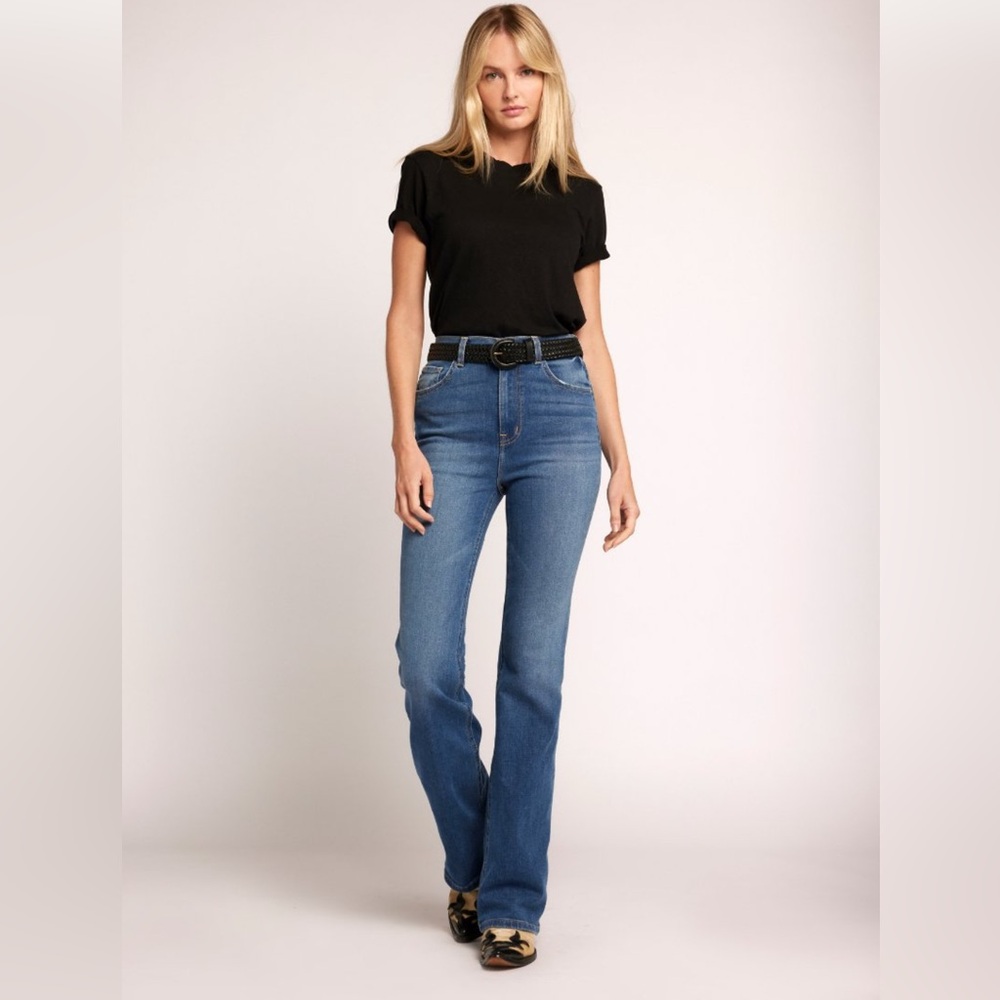 Current/Elliot Women The Side Street Bootcut Straight Leg Jean High Waist 27